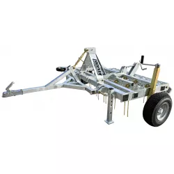 Herse de carrière équestre LIDERFARM 2m00 pour quad avec timon d’attelage et rouleau