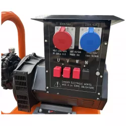 Générateur LIDERFARM 37 kVA — prises 230 V et 400 V et bornes de raccordement direct