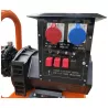 Tableau de raccordement du générateur LIDERFARM 50 kVA avec prises 230 V et 400 V et bornes protégées