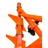 Vue de dessus de la poutre et des brides de la charrue LIDERFARM 2 socs